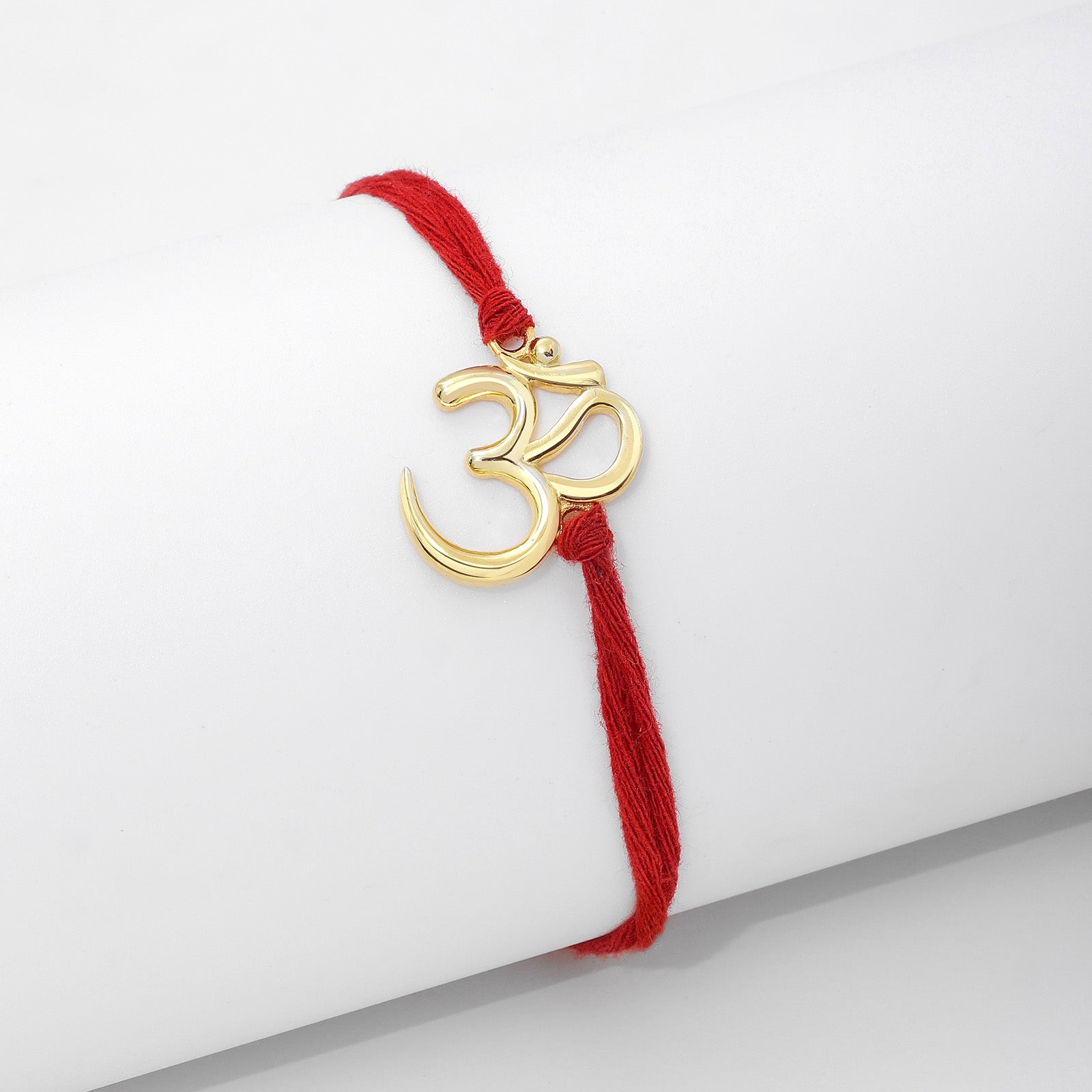 Pure 925 Gold Plated Silver Rakhi - Shielding With Om Serenity - Tweov Jewels