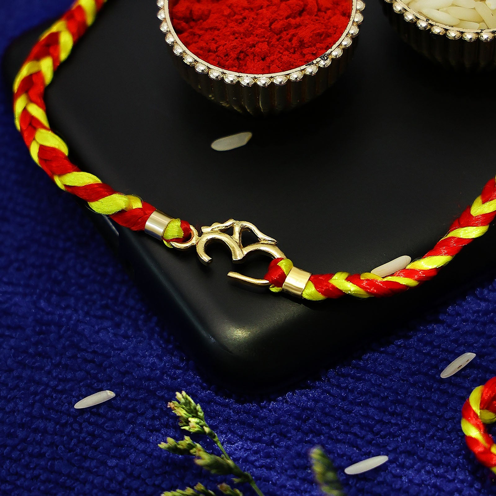 Pure 925 Silver Rakhi - Shielding With Om Serenity - Tweov Jewels