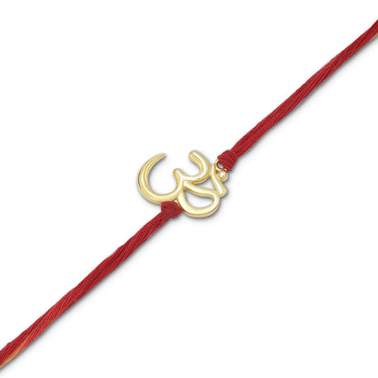 Pure 925 Gold Plated Silver Rakhi - Shielding With Om Serenity - Tweov Jewels