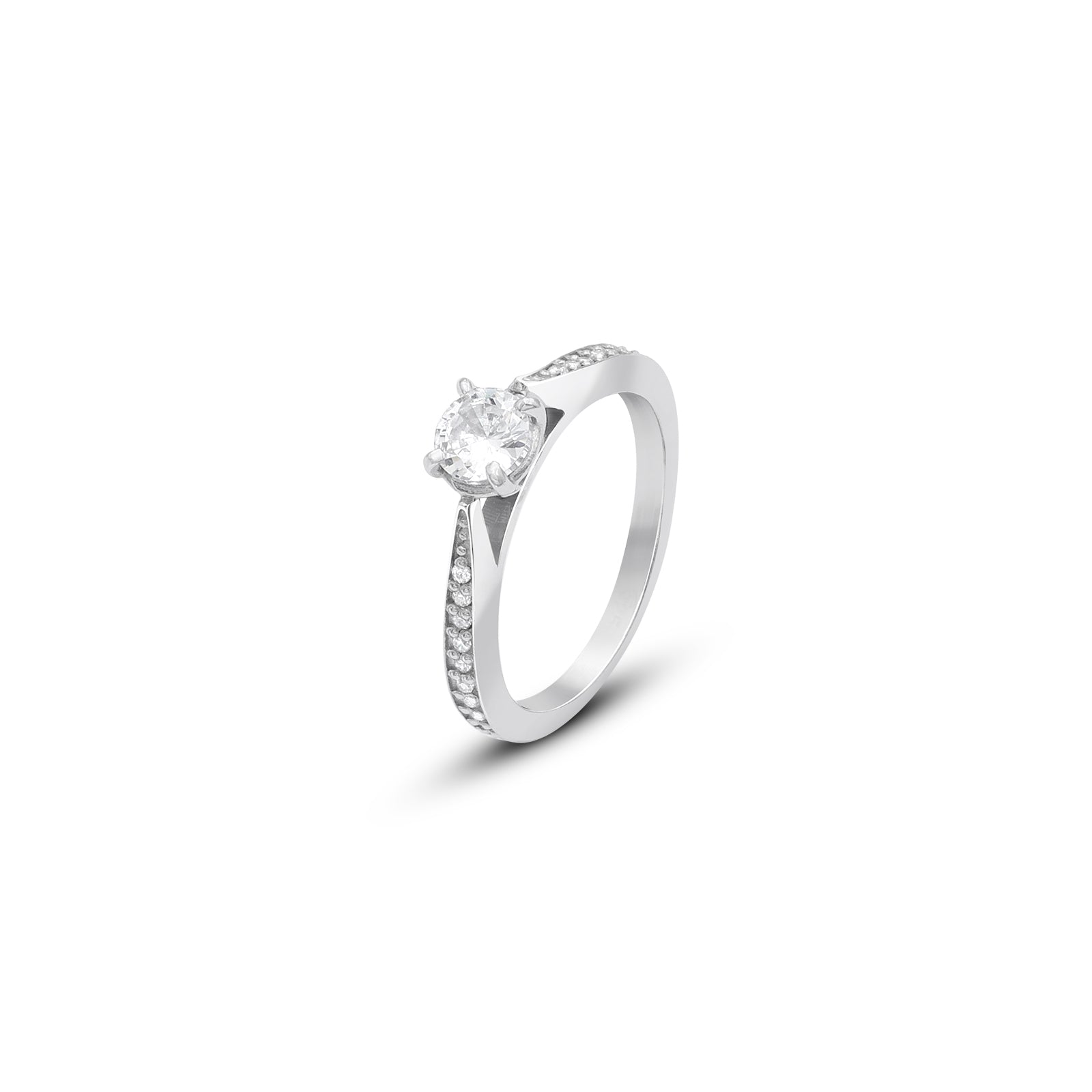 596 - Pure 925 Silver Ring &#8211; An Array of Tiny Gemstones