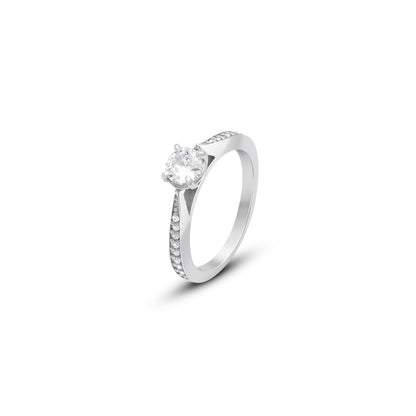 596 - Pure 925 Silver Ring &#8211; An Array of Tiny Gemstones