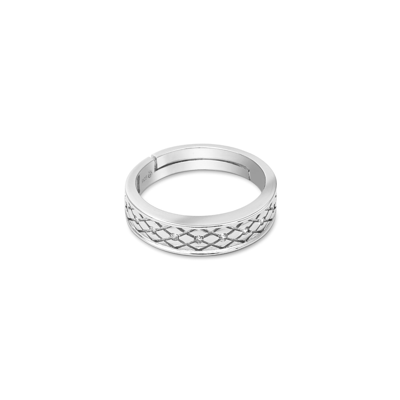 Uncategorized - Pure 925 Silver Ring &#8211; Eternal CZ Couple Band