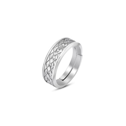 Uncategorized - Pure 925 Silver Ring &#8211; Eternal CZ Couple Band