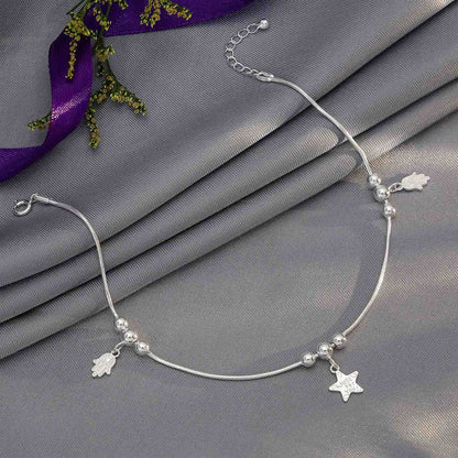 Kolusu Anklets - Pure Silver Anklet &#8211; Beautifully Crafted With Tiny Hand Charms