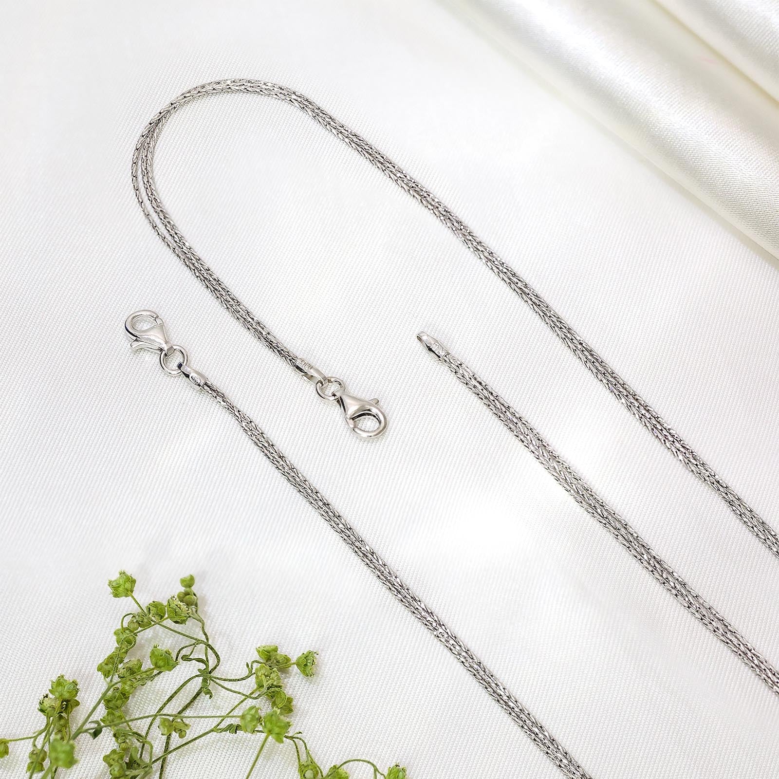 Uncategorized - Pure Silver Anklets &#8211; Double Layer Box Chain Anklets
