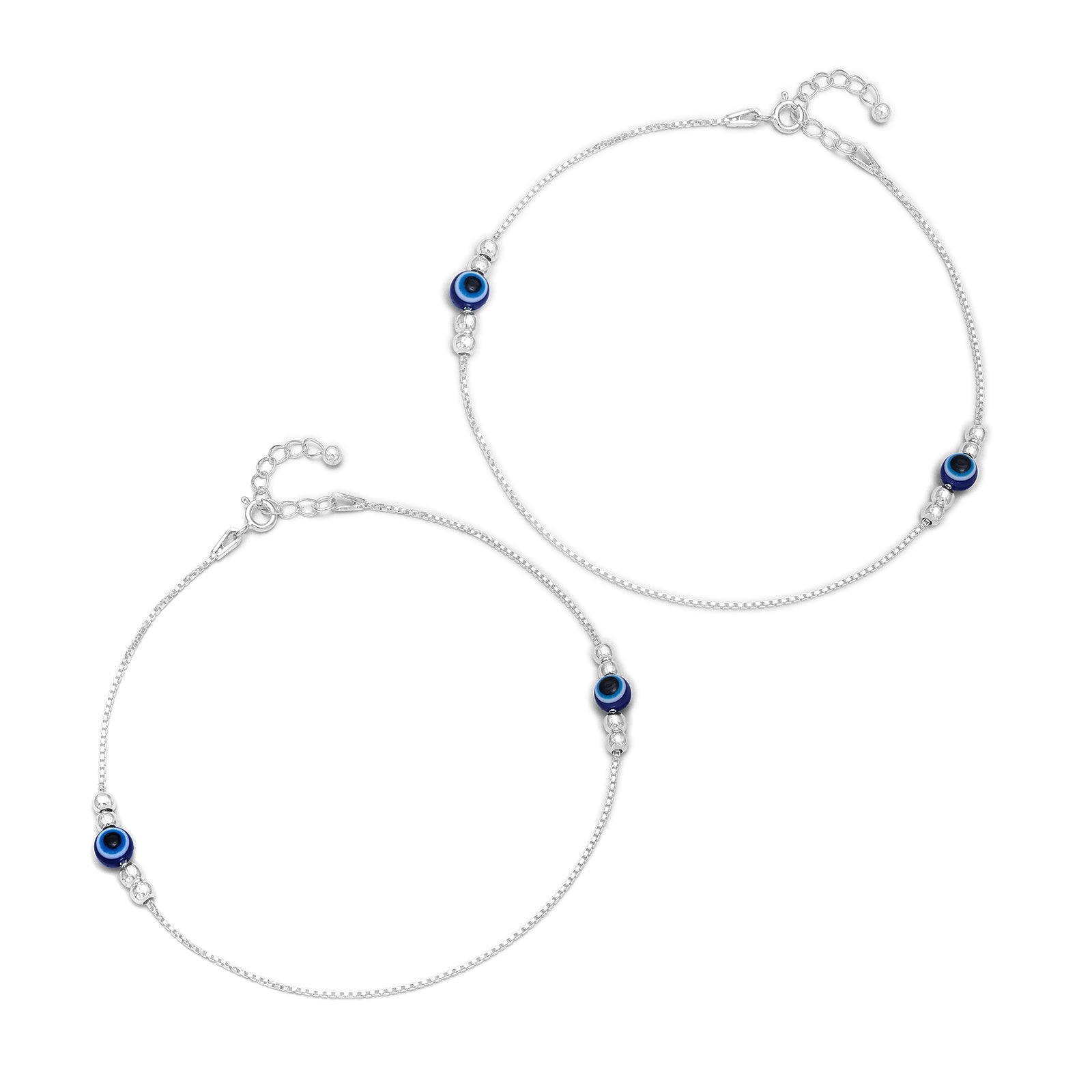 Uncategorized - Pure Silver Anklets &#8211; Evil Eye Anklet &#8211; Symbol of Protection