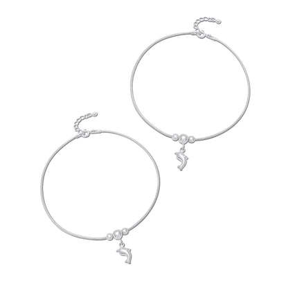 Uncategorized - Pure Silver Anklets &#8211; Ocean Breeze Dolphin Allure