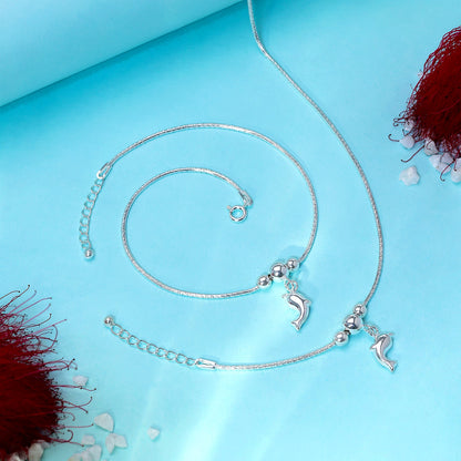 Uncategorized - Pure Silver Anklets &#8211; Ocean Breeze Dolphin Allure