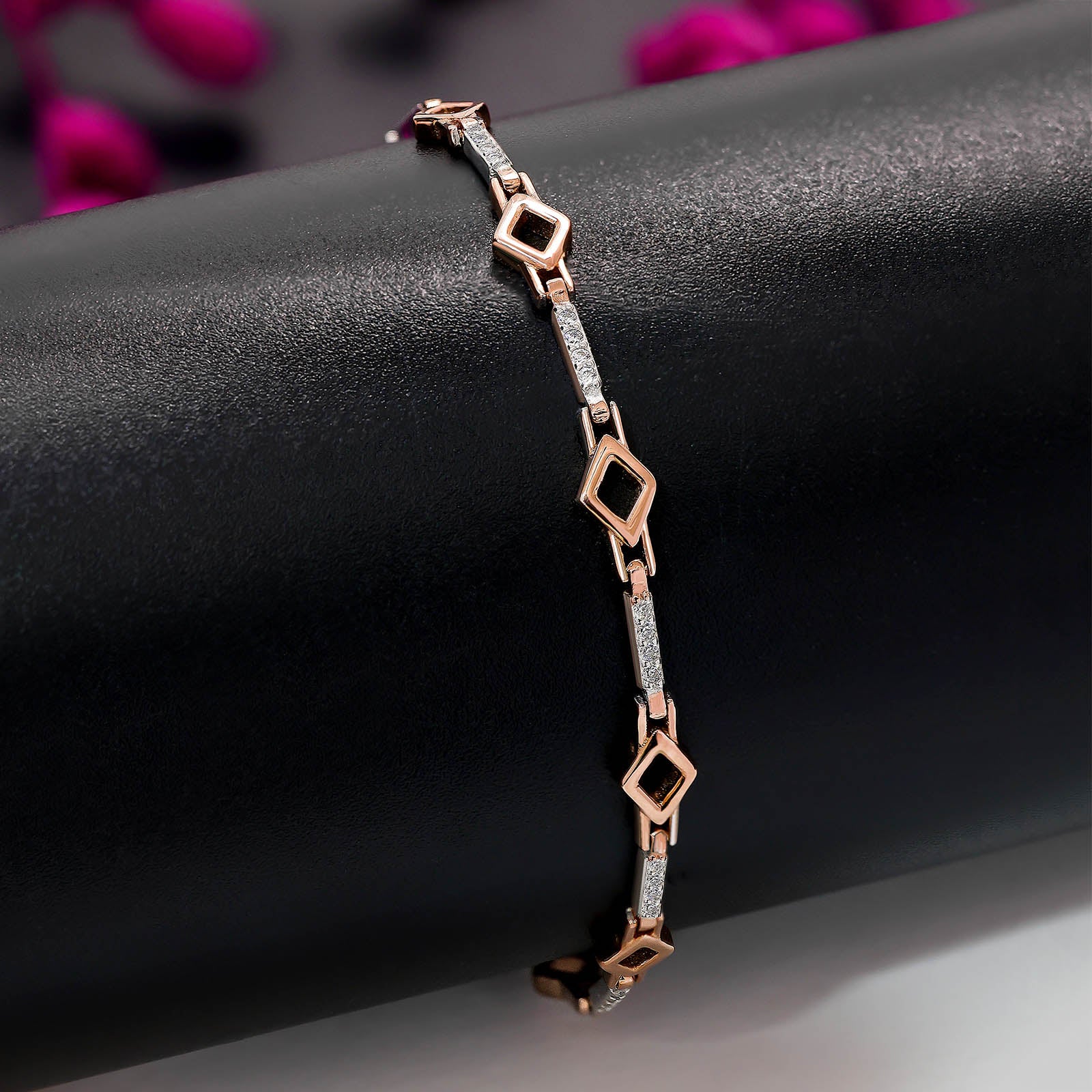 Silver Bracelets - Pure Silver Bracelet &#8211; Cubic Zirconia Chain Link Bracelet