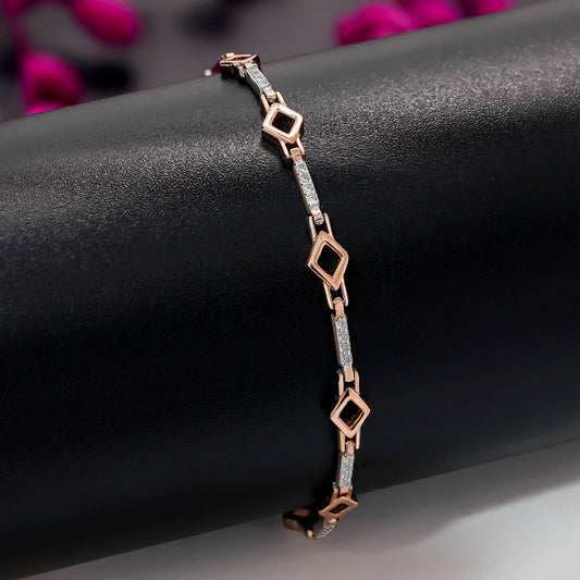 Silver Bracelets - Pure Silver Bracelet &#8211; Cubic Zirconia Chain Link Bracelet