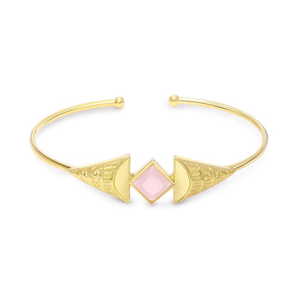 527 - Pure Silver Bracelet &#8211; Enchantment of Pink Opal Dreams