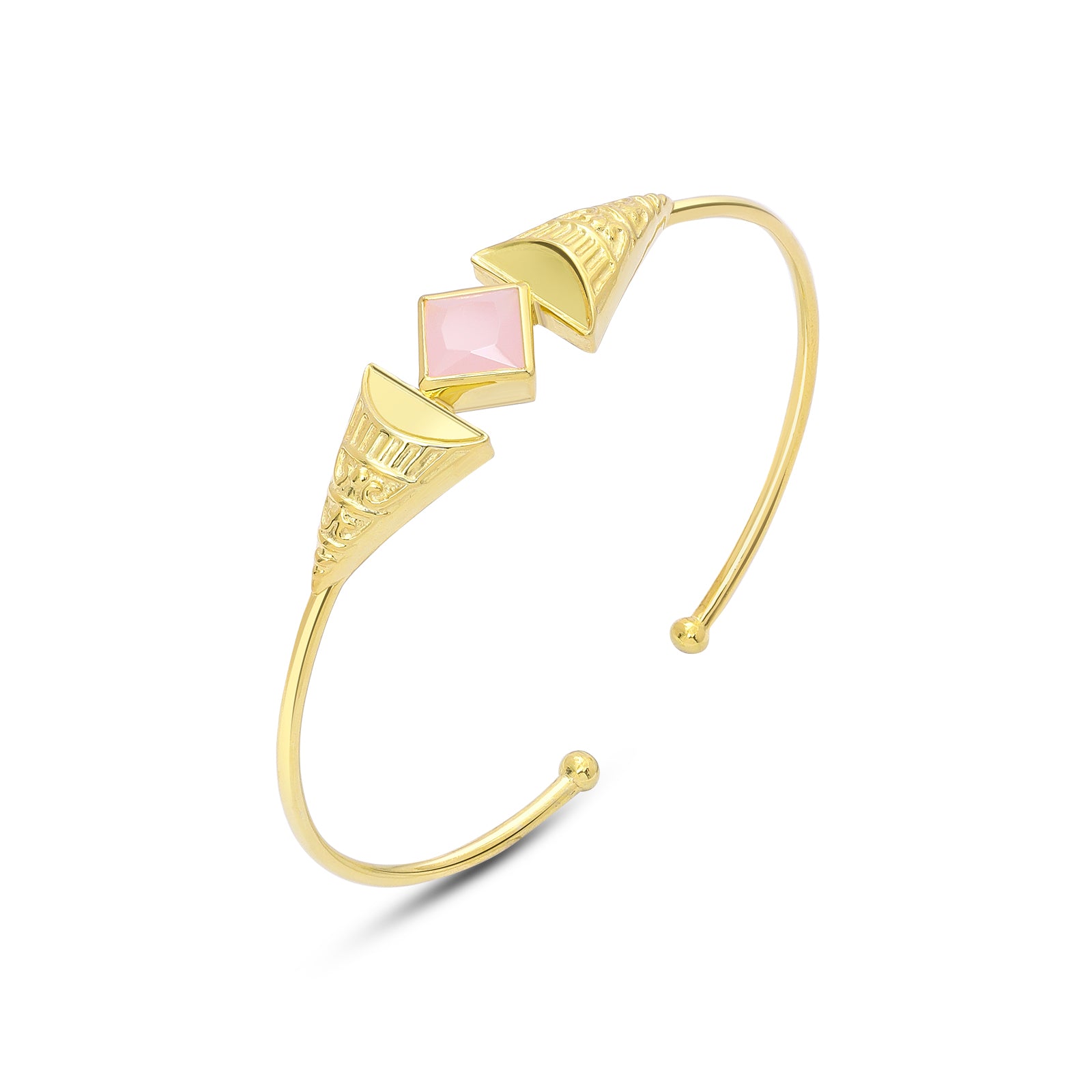 157 - Pure Silver Bracelet &#8211; Enchantment of Pink Opal Dreams