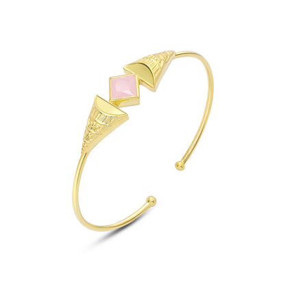 157 - Pure Silver Bracelet &#8211; Enchantment of Pink Opal Dreams
