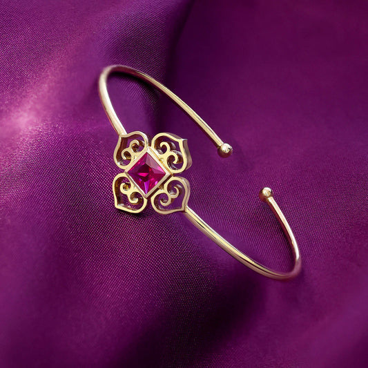 Pure Silver Bracelet for Men &amp; Women - Pure Silver Bracelet &#8211; Eternal Elegant of Pink Ruby