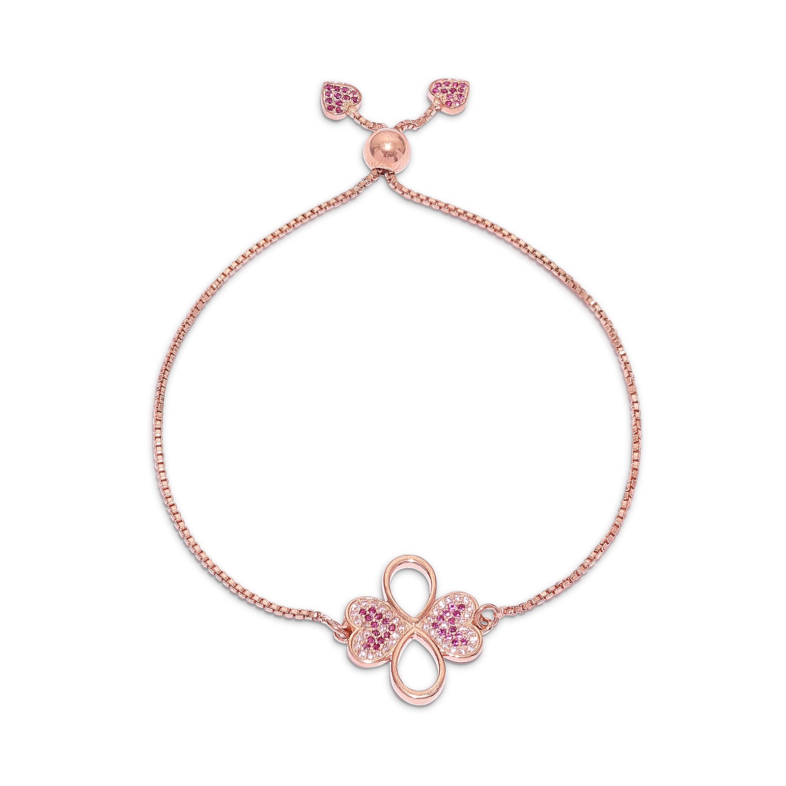 Uncategorized - Pure Silver Bracelet &#8211; Infinite Love Rose Gold Model