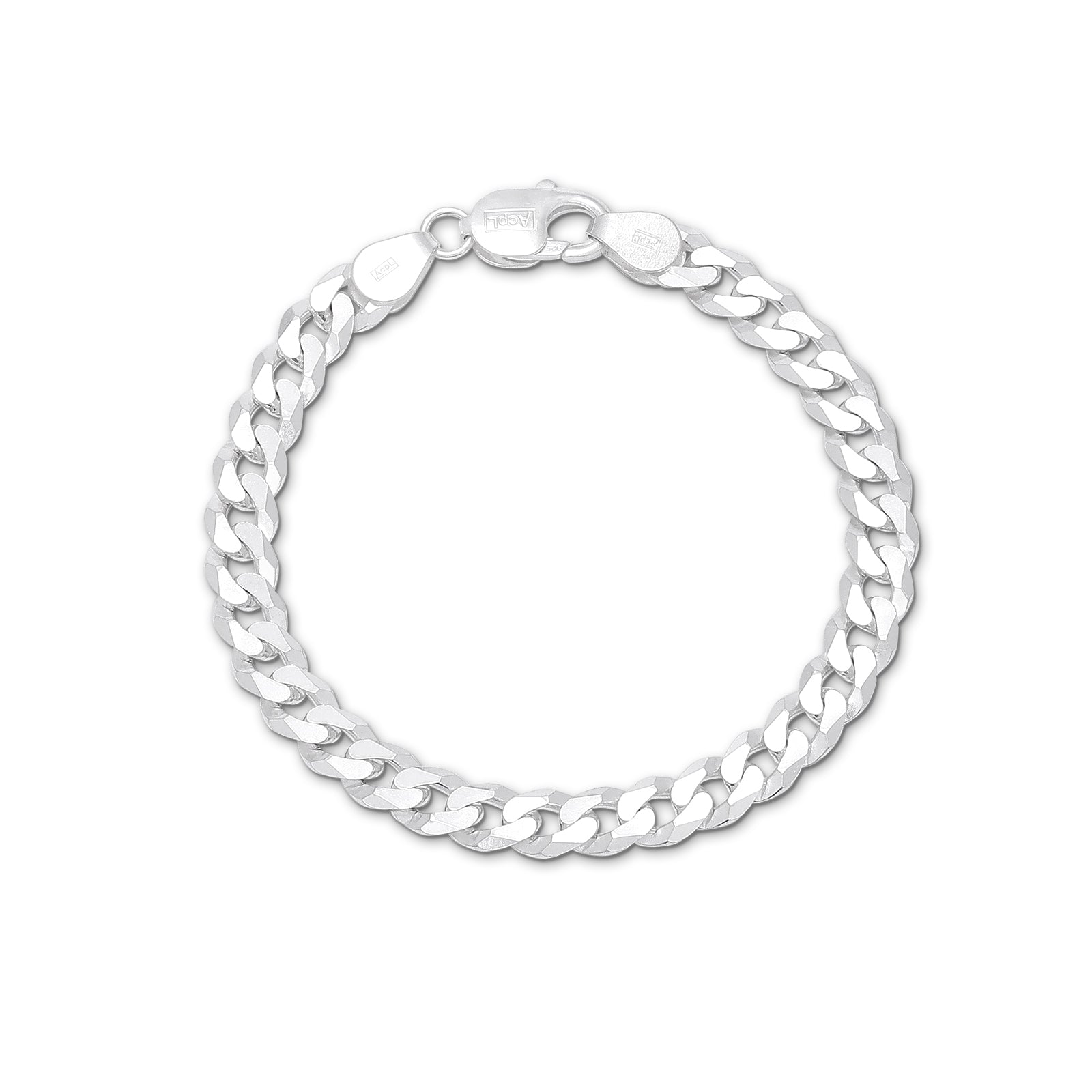 Mens Silver Jewellery - Pure Silver Bracelet &#8211; Luxe Cuban Link Model