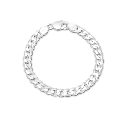 Mens Silver Jewellery - Pure Silver Bracelet &#8211; Luxe Cuban Link Model