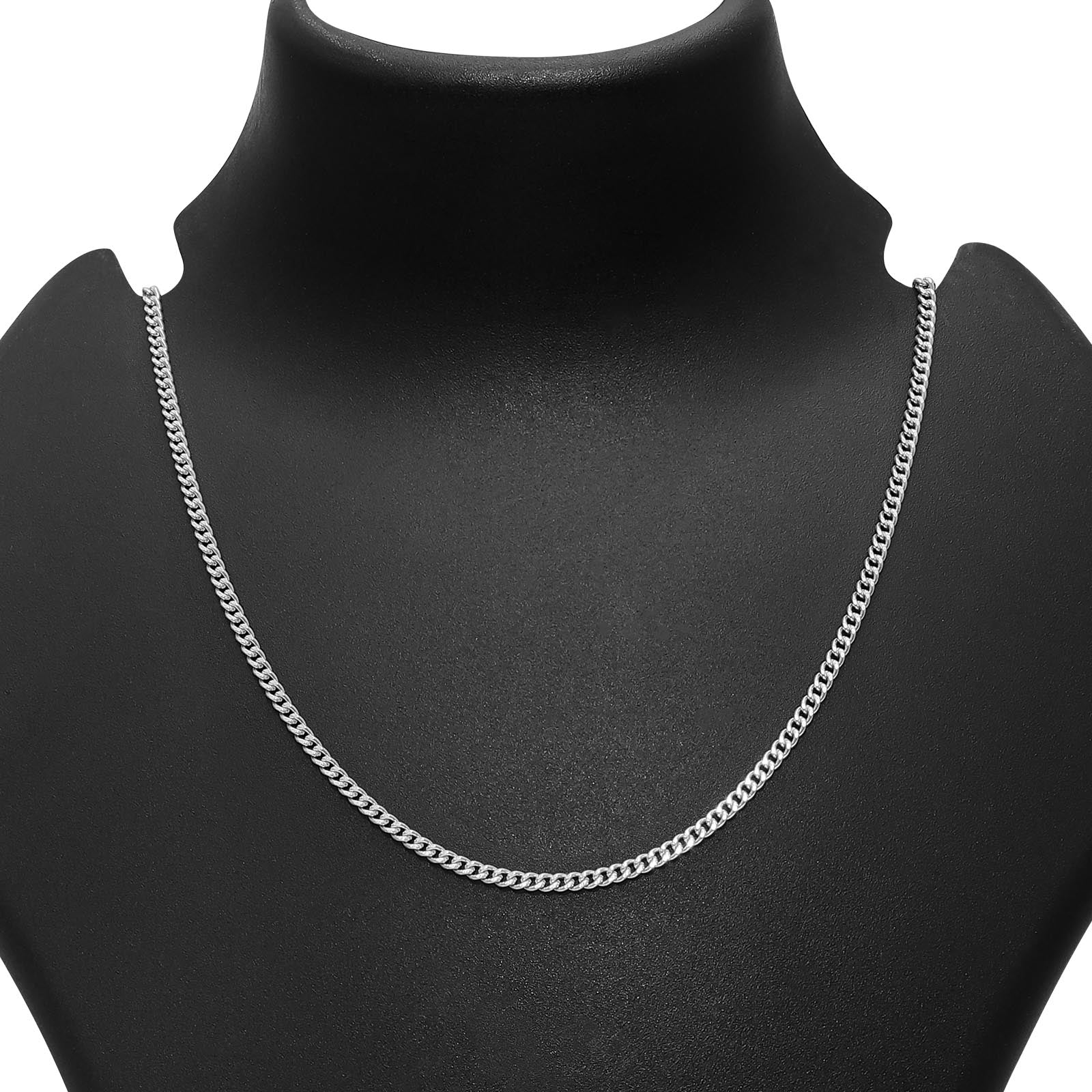Silver Rings - Pure Silver Chain &#8211; Bold Curb Silver Chain for Men