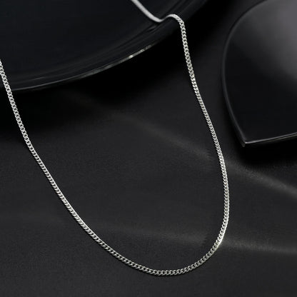 Silver Rings - Pure Silver Chain &#8211; Bold Curb Silver Chain for Men