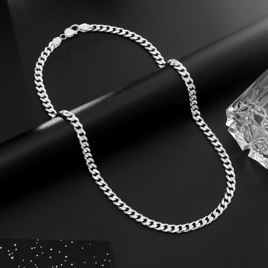 Silver chain - Pure Silver Chain &#8211; Cuban Link in Timeless Elegance
