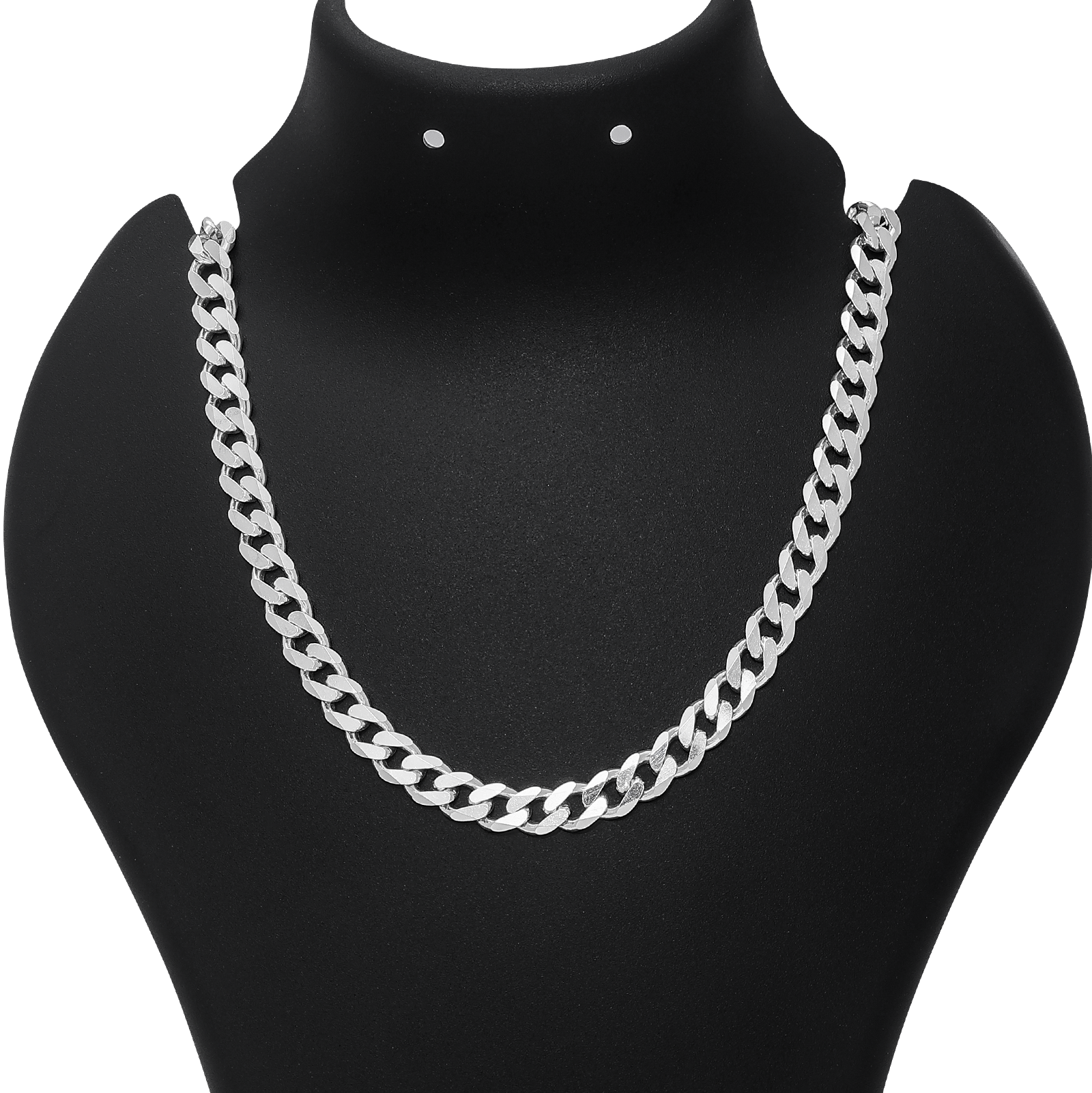 Silver Chains - Silver Chain for Men &#8211; Matte Finish Curb Chain