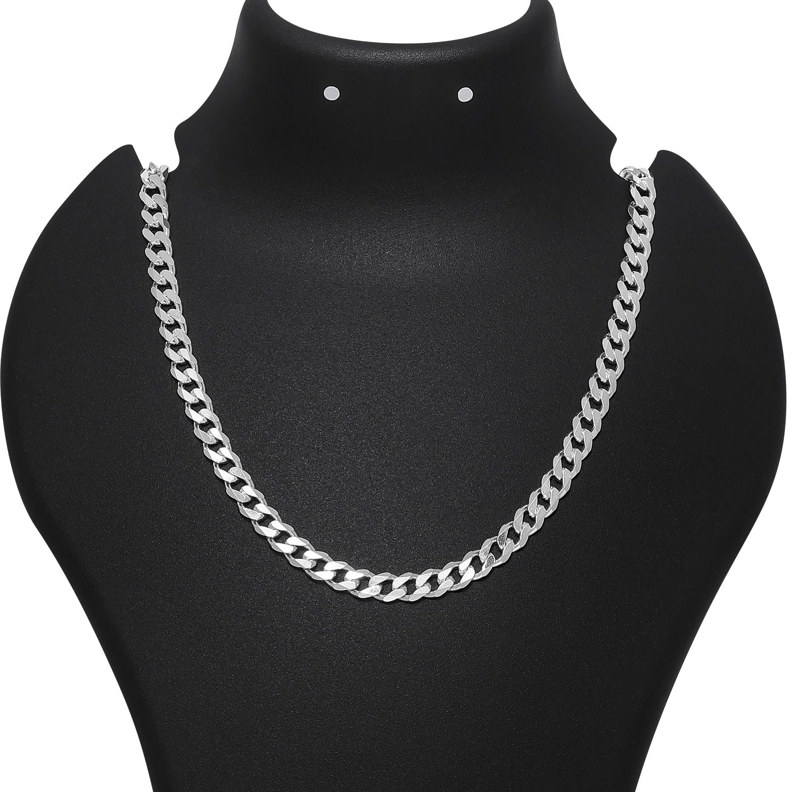 Silver Chains - Pure Silver Chain For Men &#8211; Textured Sturdy Cuban Link