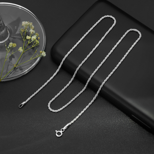 Silver chain - Pure Silver Chain For Women &#8211; Luminous Silver Gleam