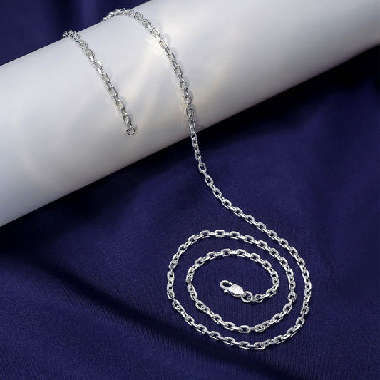 Mens Silver Jewellery - Pure Silver Chain &#8211; Intricate Anchor Link Elegance