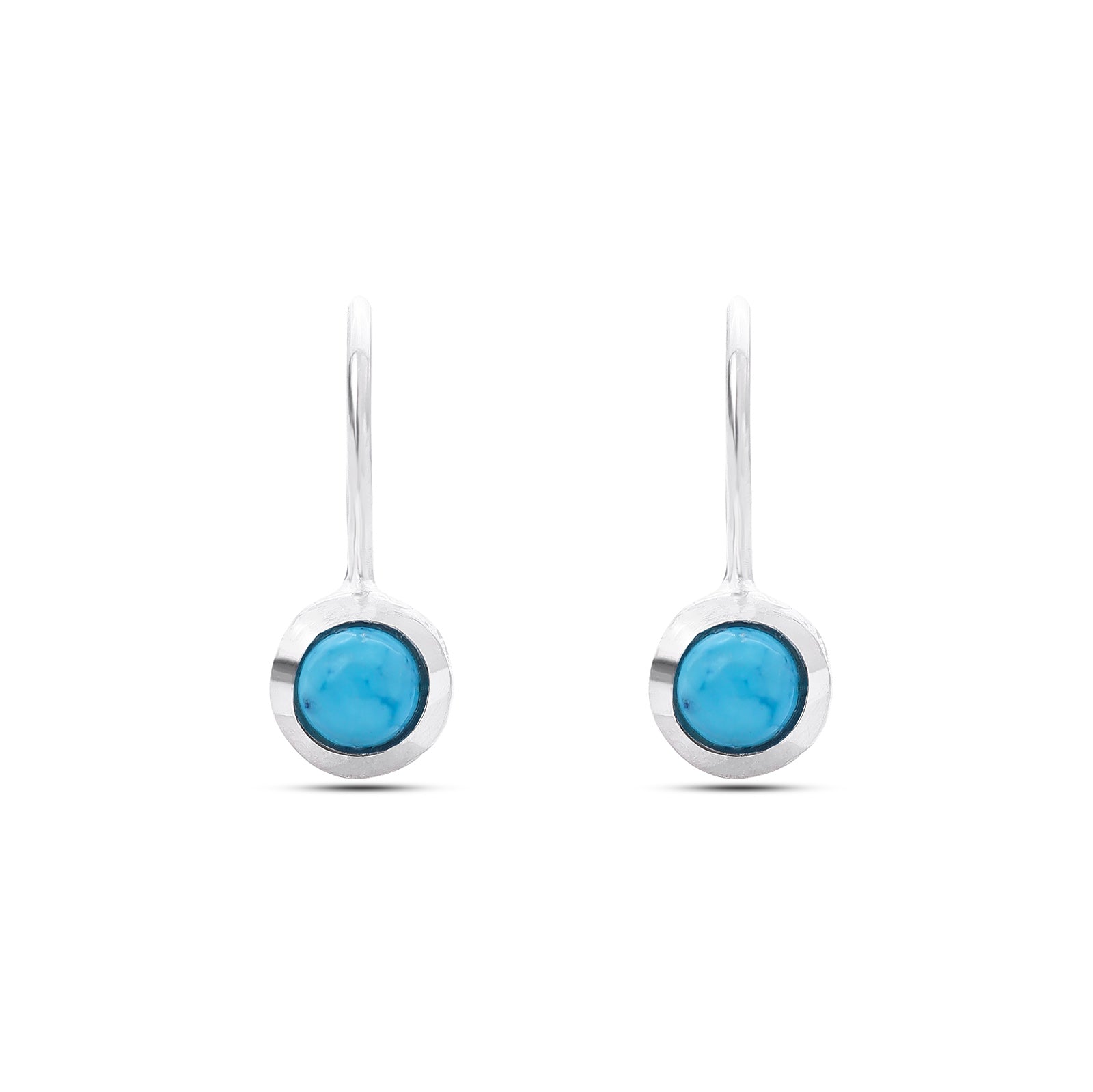 Uncategorized - Pure Silver Earrings &#8211; Azure Drop With Blue Stone