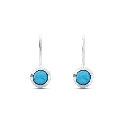 Uncategorized - Pure Silver Earrings &#8211; Azure Drop With Blue Stone