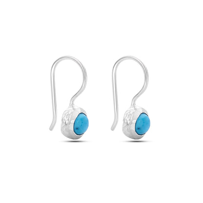 Uncategorized - Pure Silver Earrings &#8211; Azure Drop With Blue Stone