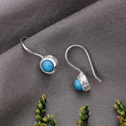 Uncategorized - Pure Silver Earrings &#8211; Azure Drop With Blue Stone
