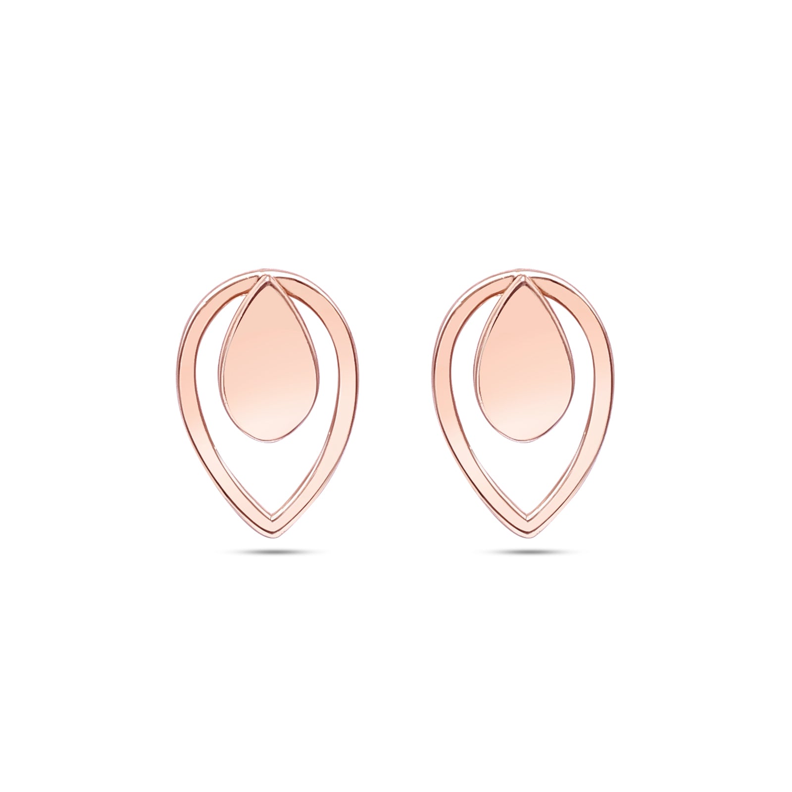 Uncategorized - Pure Silver Earrings &#8211; Blush Glow Rose Gold Stud Earrings
