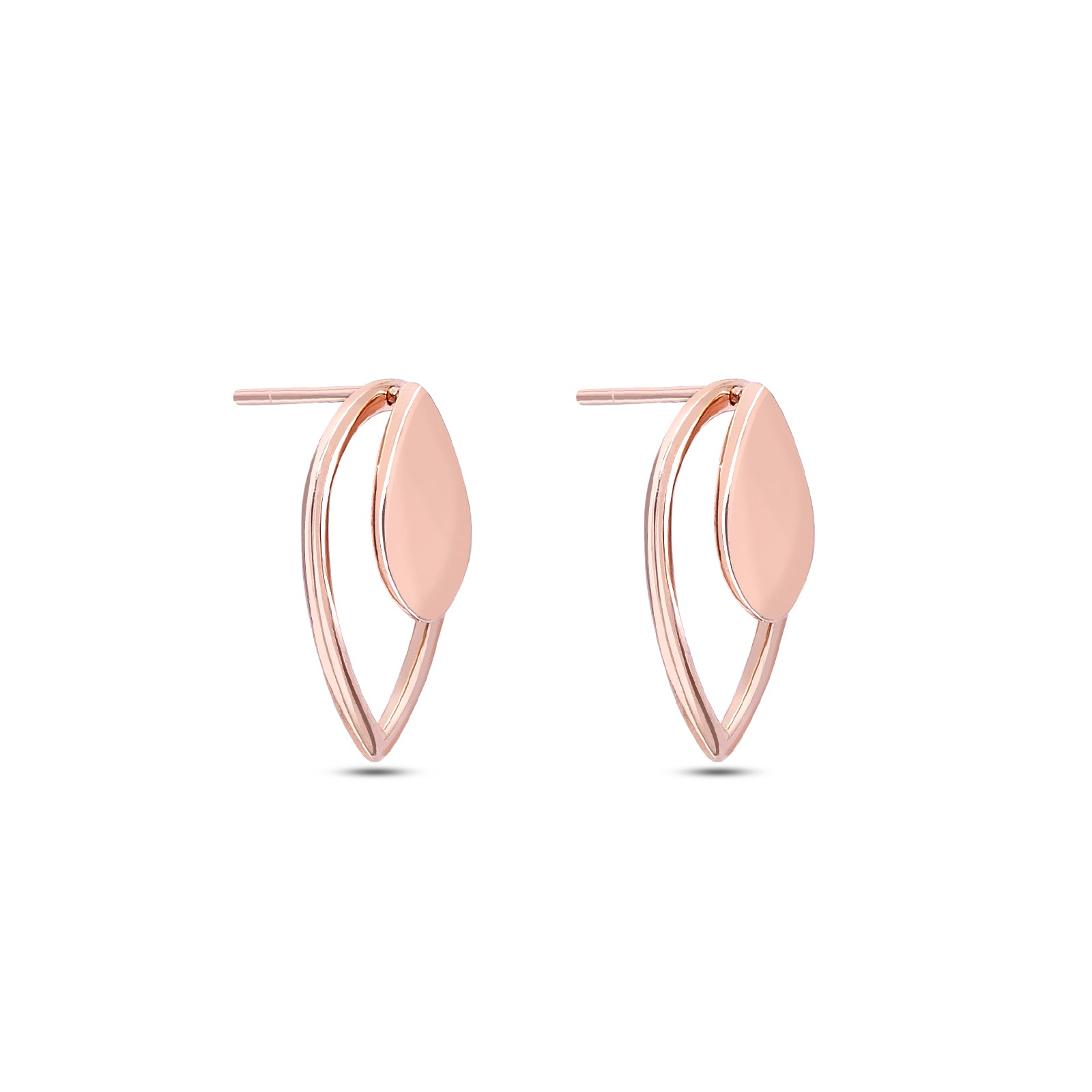 Uncategorized - Pure Silver Earrings &#8211; Blush Glow Rose Gold Stud Earrings