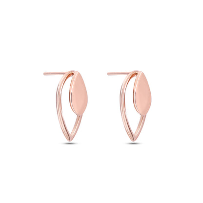 Uncategorized - Pure Silver Earrings &#8211; Blush Glow Rose Gold Stud Earrings