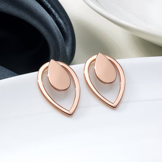Uncategorized - Pure Silver Earrings &#8211; Blush Glow Rose Gold Stud Earrings