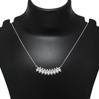 Silver Necklaces - Pure Silver Necklace &#8211; Whispers of White CZ Forest