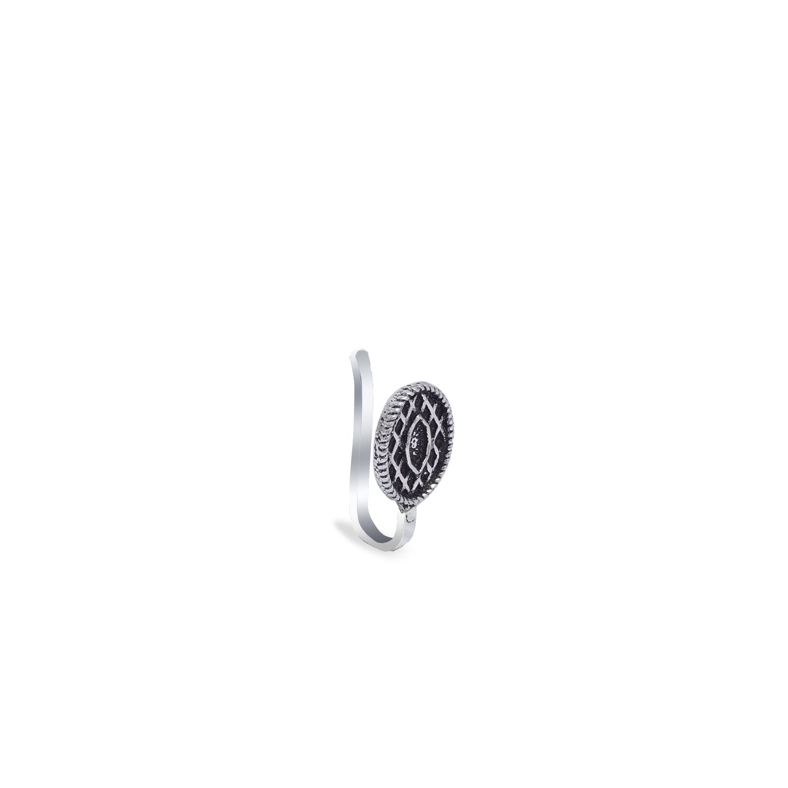 Uncategorized - Pure Silver Nose Ring &#8211; Celestial Twirl with Eternal Beauty
