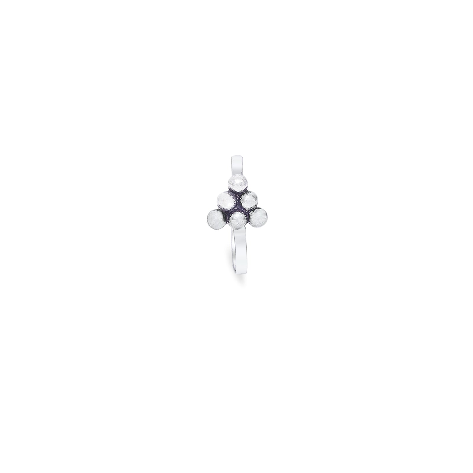 Uncategorized - Pure Silver Nose Ring &#8211; Oxidised Essence of Pyramid Model