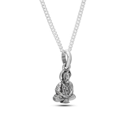 Spiritual Pendant - Pure Silver Pendant &#8211; Blessed With Lord Hanuman ji Charm