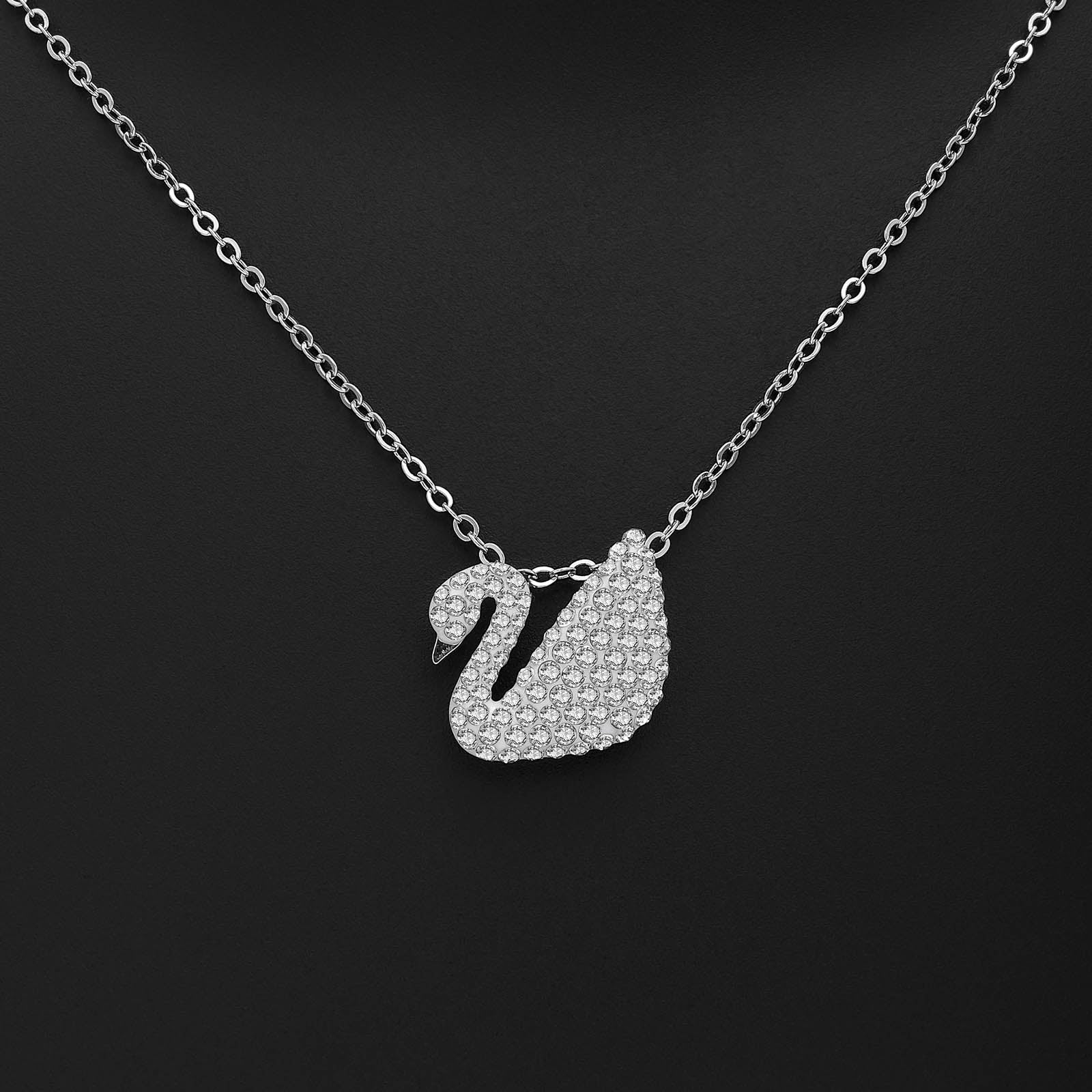Uncategorized - Pure silver pendant chain &#8211; Shimmering Swan Design