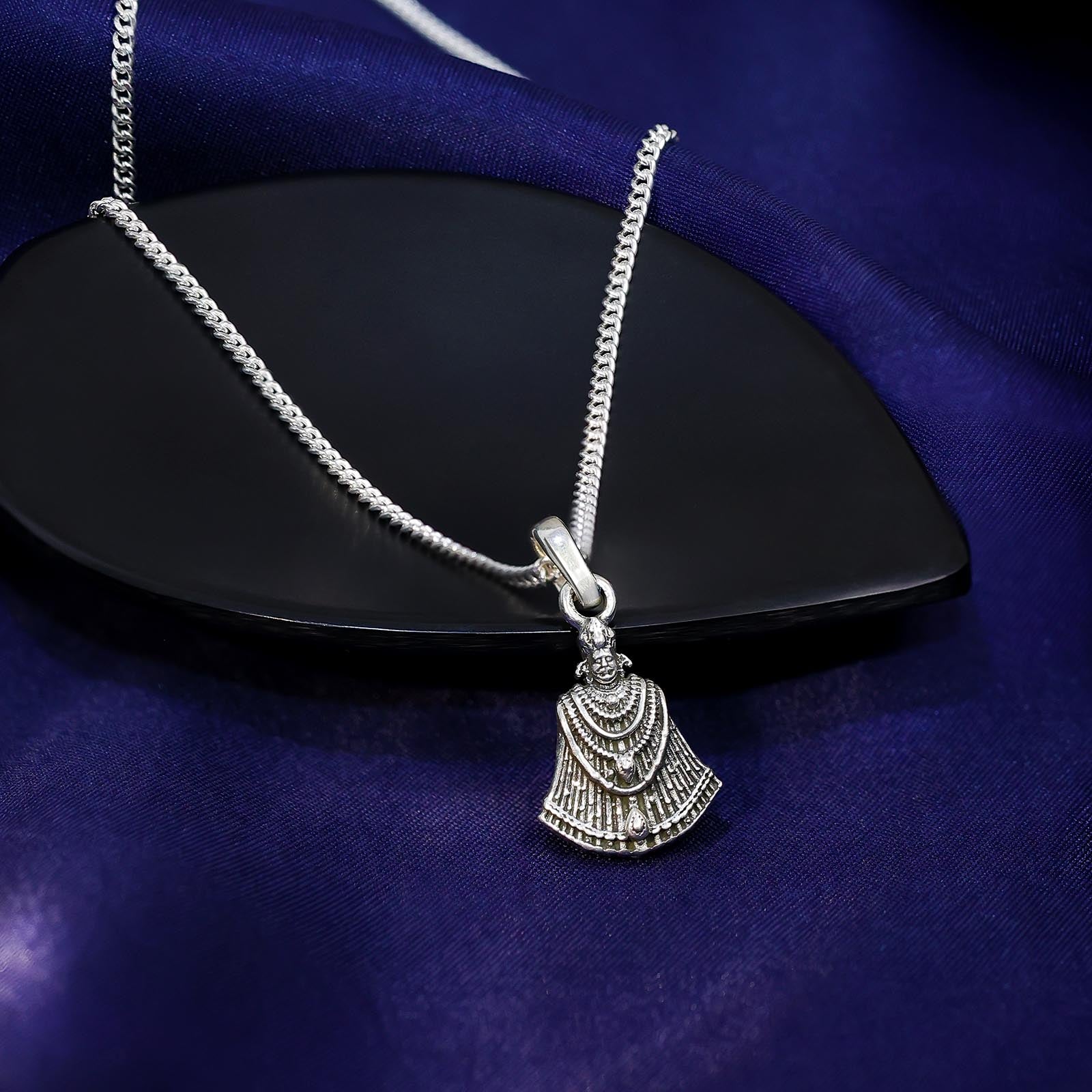 Silver Pendants - Pure Silver Pendant &#8211; Featuring Lord Khatu Shyam
