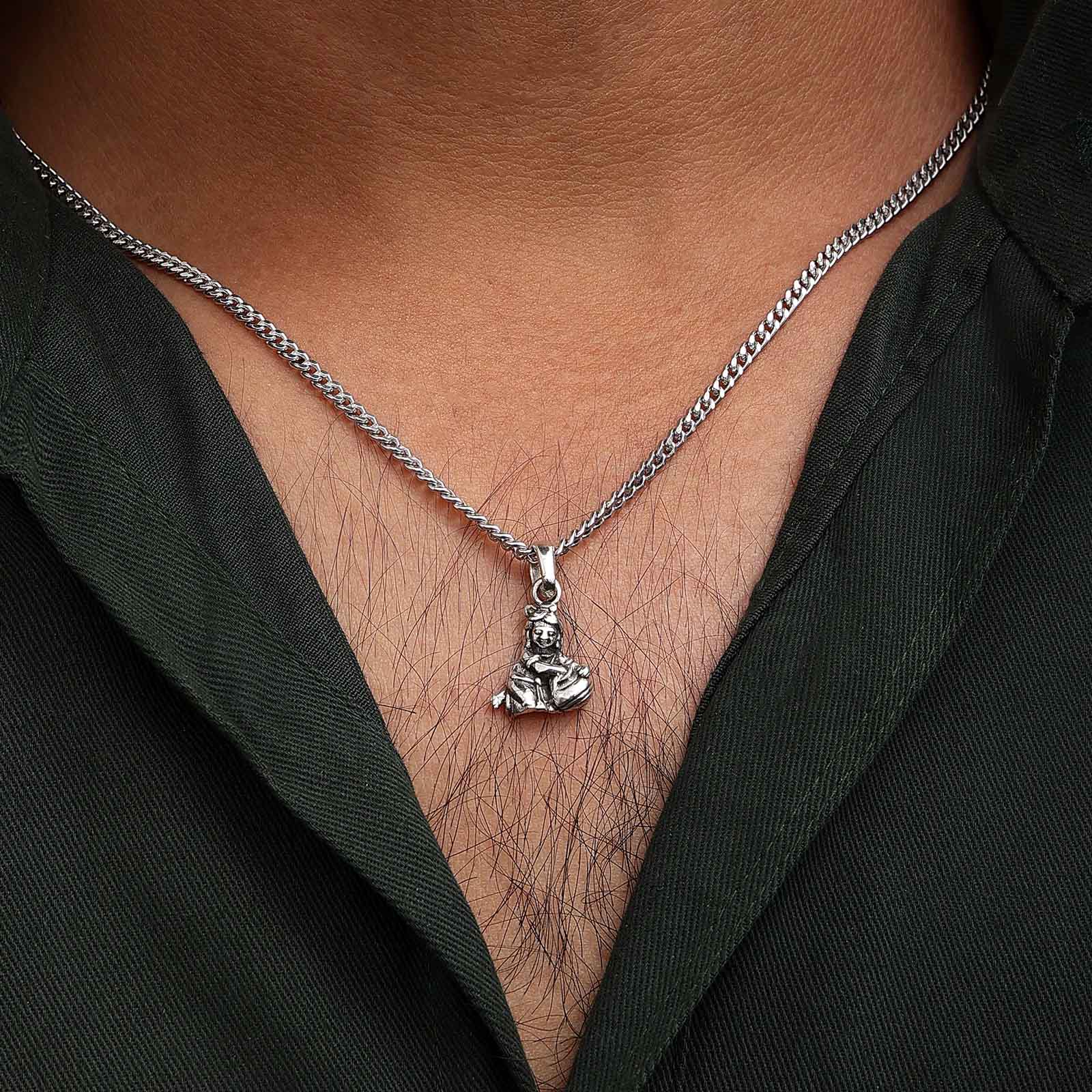 200 - Pure Silver Pendant &#8211; Little Krishna&#8217;s Butter Charm