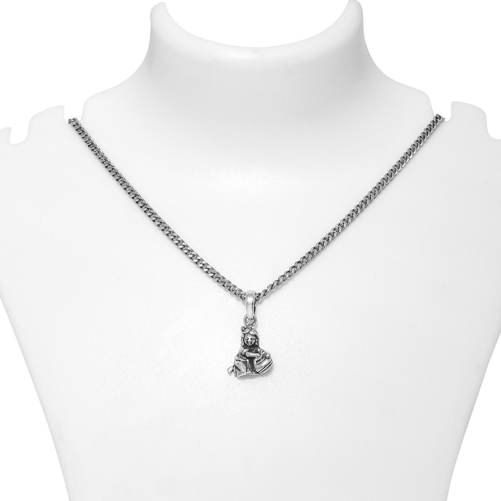766 - Pure Silver Pendant &#8211; Little Krishna&#8217;s Butter Charm