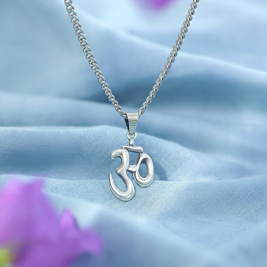 OM Silver pendant - Pure Silver Pendant &#8211; Om Symbol In Divine Aura