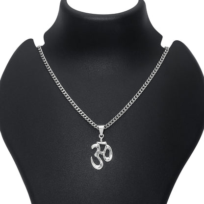 Silver Pendants - Pure Silver Pendant &#8211; Om Symbol In Divine Aura