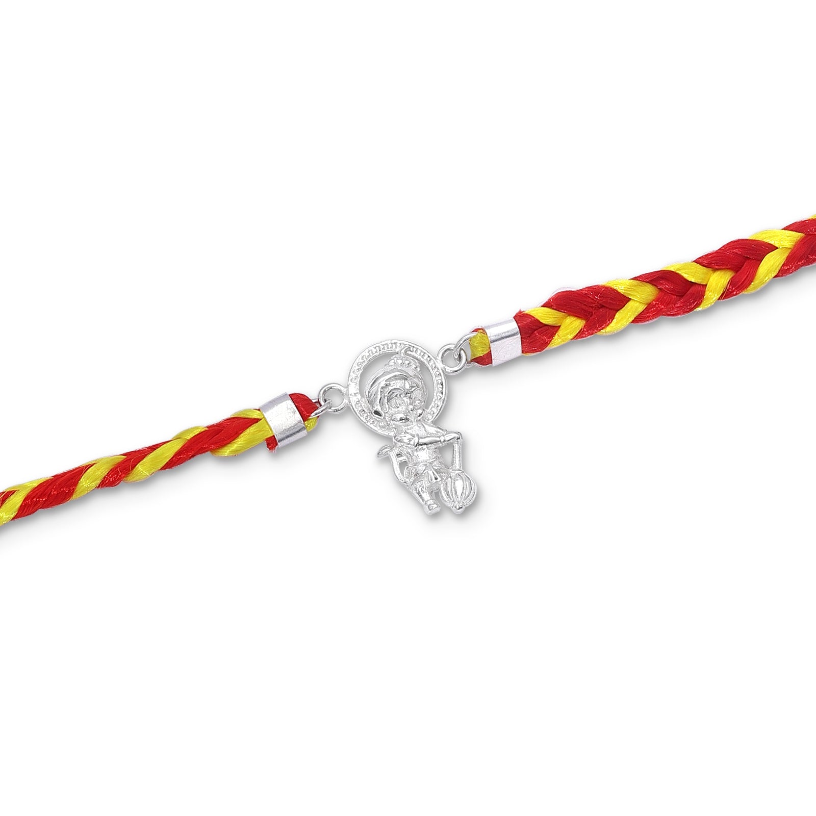 217 - Pure Silver Rakhi &#8211; Baby Hanuman With Gada