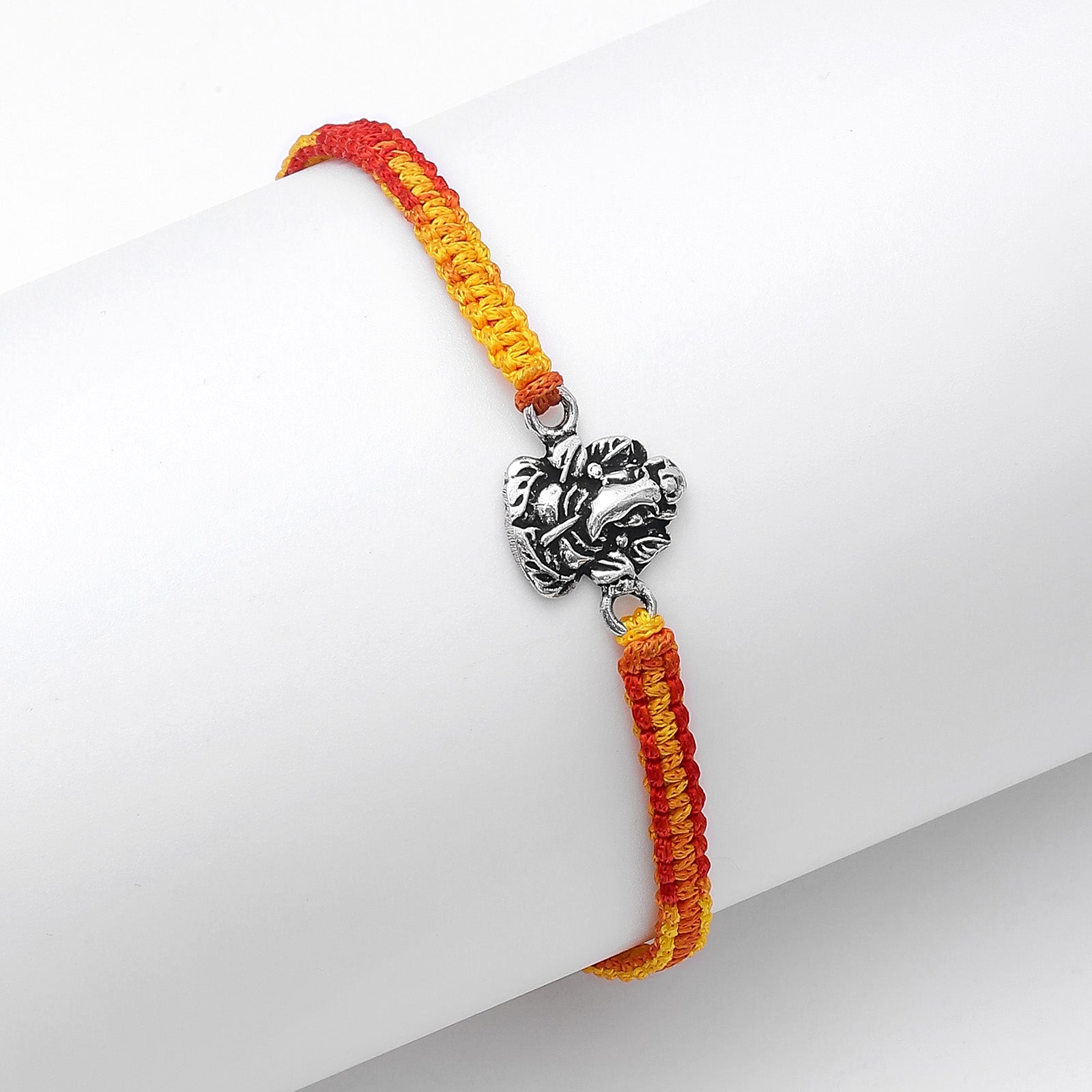 Pure Silver Rakhi - Featuring Lord Ganesha - Tweov Jewels