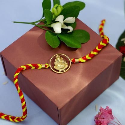 Original Silver Rakhi - Pure Silver Rakhi &#8211; Spiritual Elegance of Lord Ganesha