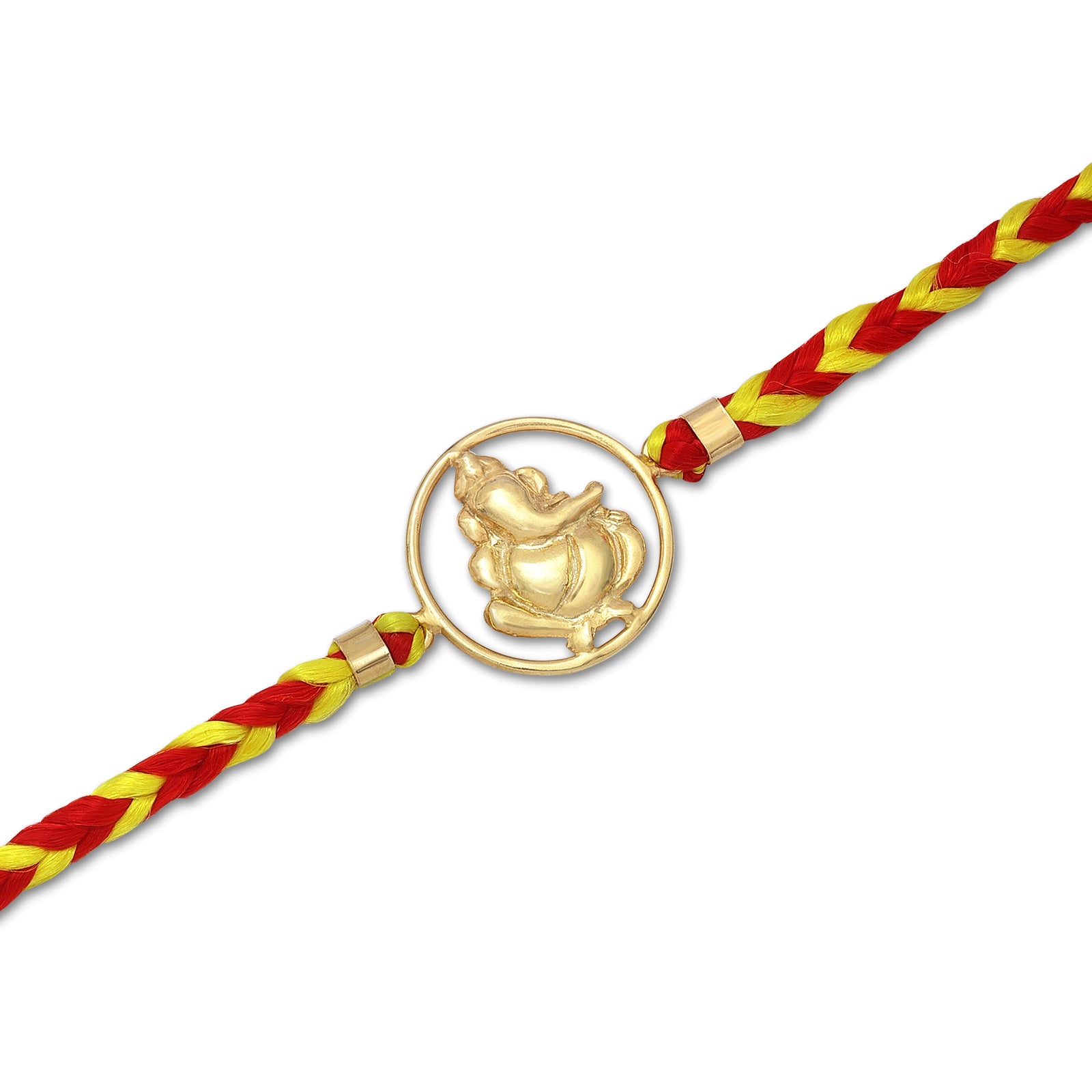 368 - Pure Silver Rakhi &#8211; Spiritual Elegance of Lord Ganesha